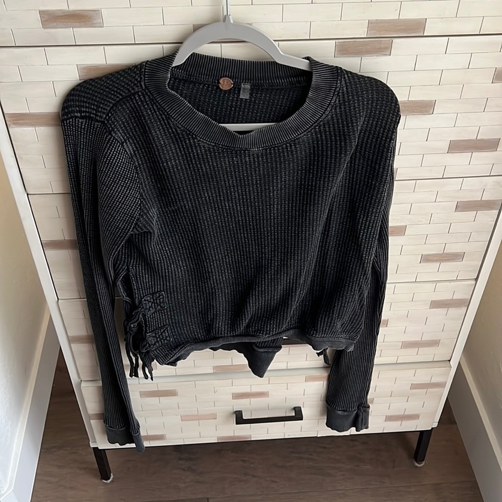 Free people side tie sweater